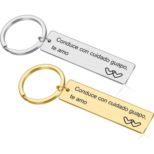 I Love You Drive Safe Keychain Father Day Gift Keyring Boyfriend Girlfriend Car Keychain Husband Wife Anniversary Birthday Gifts