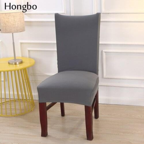 Hongbo Solid Color Stretch Chair Cover Spandex Fabric Seat Chair Covers Restaurant Hotel Party Banquet Slipcovers Home Decor
