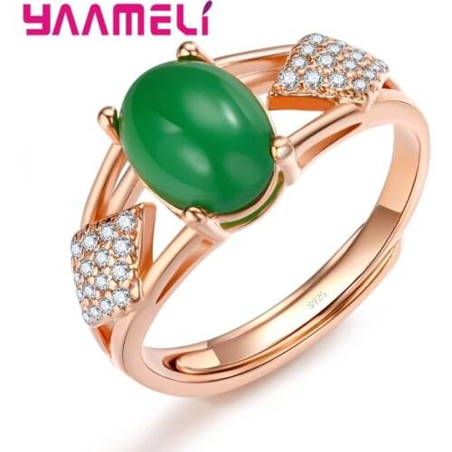 Elegance Extravagant Hard Austrian Crystal Cubic Zirconia Women Female Rose Gold Opening Finger Rings Gift Accessories