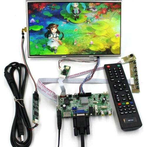 HD MI VGA 2AV Audio USB lcd Controller board VS-V59AV-V1 and 10.1inch B101XAN01.2 1366x768 LCD Screen with touch panel