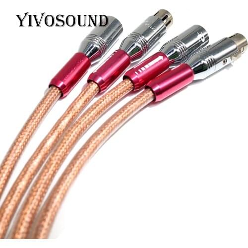 Hi-end OEM OCC copper audio xlr cable Famale to Male shield signal line