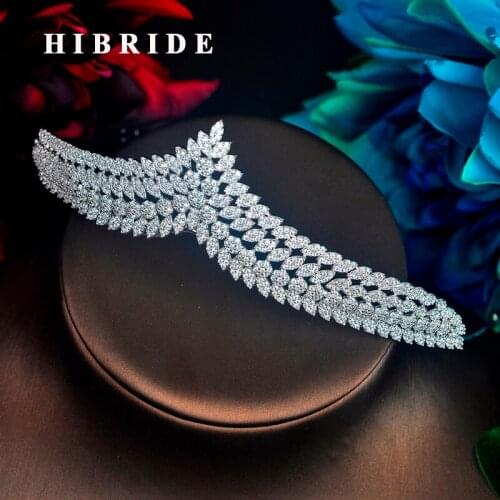 HIBRIDE Hot Sale Best Quality Women Bridesmaid Crown Tiara Comb Wedding Hair Accessories Fashion Headband Jewelry C-87
