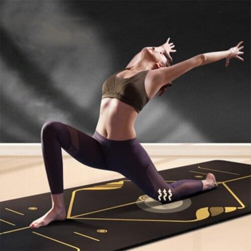 1830*680*5mm natural rubber Yoga Mat with Position Line Non Slip Carpet Mat For Beginner Environmental Fitness Gymnastics Mats