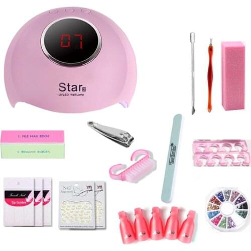 54 / 36W no nail polish gel manicure set UVLED nail lamp 20000 workshop nail tool set