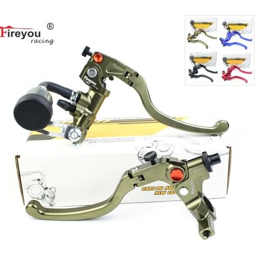 Motorcycle Lever Brake 17.5 RCS Radial Mount Brake Lever Master cylinder Perch Line Clutch Set For Honda Yamaha Kawasaki Suzuki