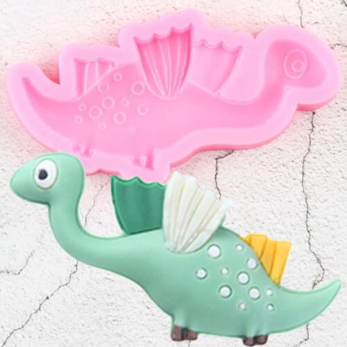 Cartoon Animals Dinosaur Silicone Molds Baby Birthday Fondant Cake Decorating Tools Cookie Baking Candy Chocolate Gumpaste Mould