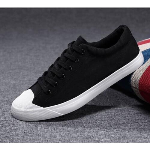 Summer New Style Mens Low-top Casual Shoes Flat Single Shoes Mens Fashion Trend Casual All-match Canvas Shoes
