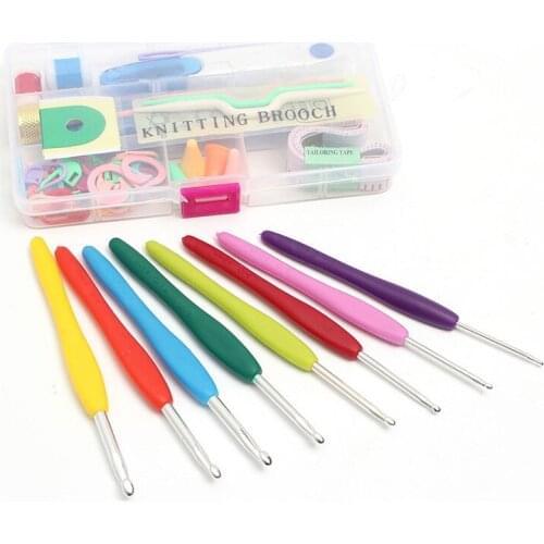 Crochet Hook Set Knitting Needles Set Stainless Steel Home Use Sewing Tool DTY Craft Case Crochet Agulha Set Weaving Sewing Tool