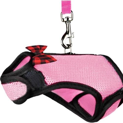 Nylon Mesh Cat Harness And Leash Breathable Kitten Cats Harnesses Small Dog Puppy Harness For Pug Small Animals Kitty Pet Neck