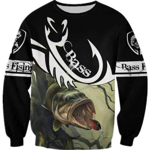 New fashion 3D printed fishing art sweatshirt hoodie zipper jacket unisex street casual hooded sweatshirt