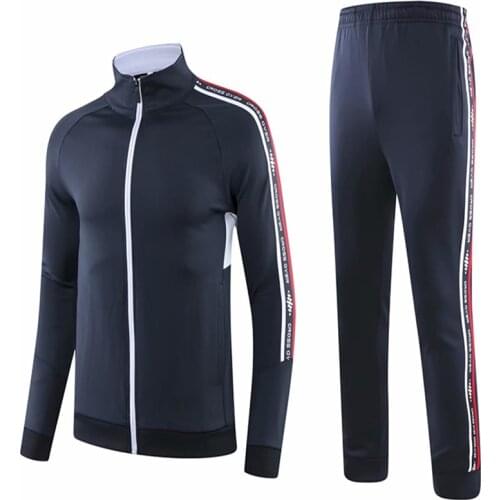 2019 new men sport tracksuits soccer football running winter clothes training suits uniforms Adults Custom logo team name