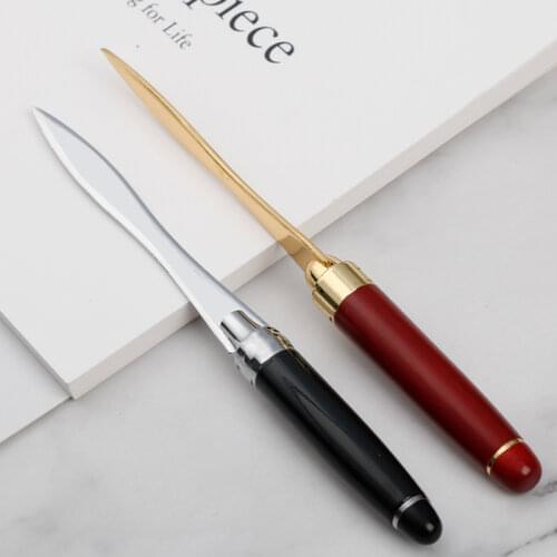 Useful Black Office School Letter Opener Cut Paper Tool Letter Supplies Cutter