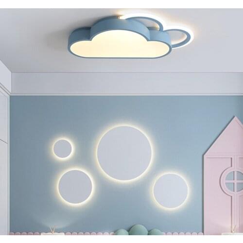 Cloud light blue Ceiling Lights With Remote Control Modern led Ceiling Lamp For Living Room baby Kids Bedroom Lighting Fixtures