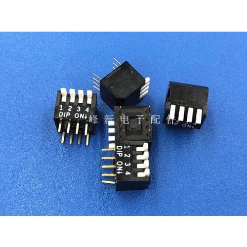 Original new 100% DPL-04K-Q DIP 4 bit side press dial switch digital piano key coding switch side black switch