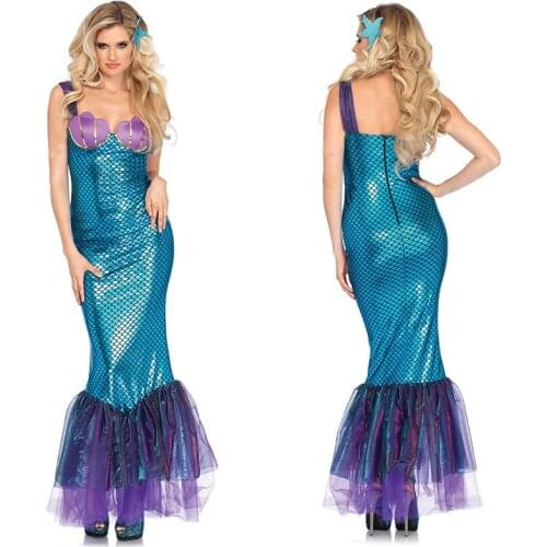 Princess Dress cosplay costume for women long dress sling v-neck sexy Dress Up Sets female Halloween Clothing Fancy Party