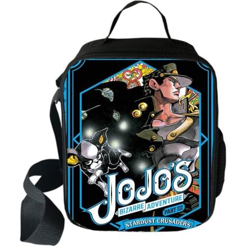 Jojo Bizarre Adventure Portable Lunch Bag Women Men Picnic Camping Thermal Insulated Bag Student School Food Storage Bag