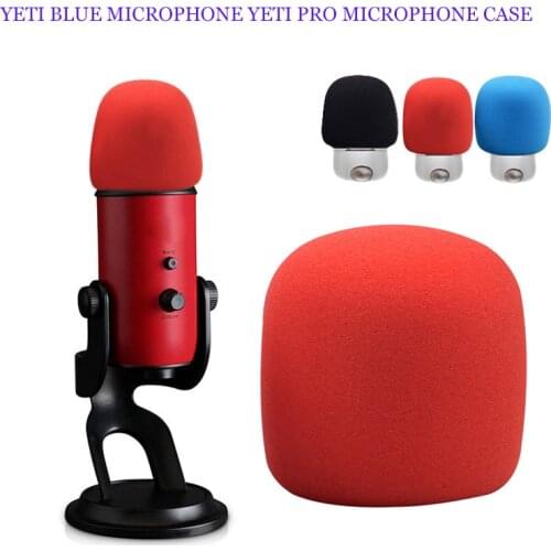 Dustproof Microphone Cover Podcasting Cover Headset Foam Sponge Windscreen Mic Cover Black Soft For Blue Yeti/Yeti Pro Interview