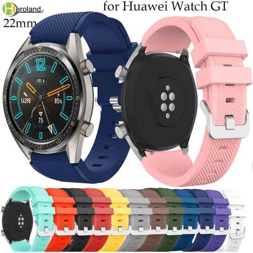 For Huawei Watch gt strap/Honor Magic/galaxy watch 46mm /amazft pace smart watch strap replace wristband 22mm silicone bracelet