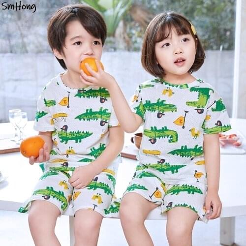 Animal Cartoon Childrens Summer Clothing Sets Pyjamas Kids Pijamas Infantil Unicorn 2 to 11Years Summer Pajamas for Girls