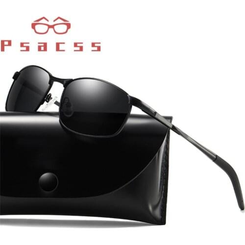 Psacss Square Polarized Sunglasses Driving Fishing Classic Vintage Brand Designer Sun Glasses For Shades Travel shopping UV400