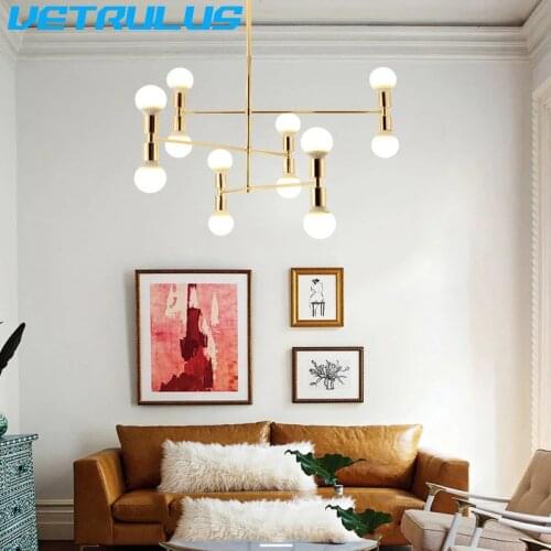 Modern Decorative Hanging Lamp Nordic Creative Minimalist Personality Art Iron Chandelier LED Bamboo Chandelier