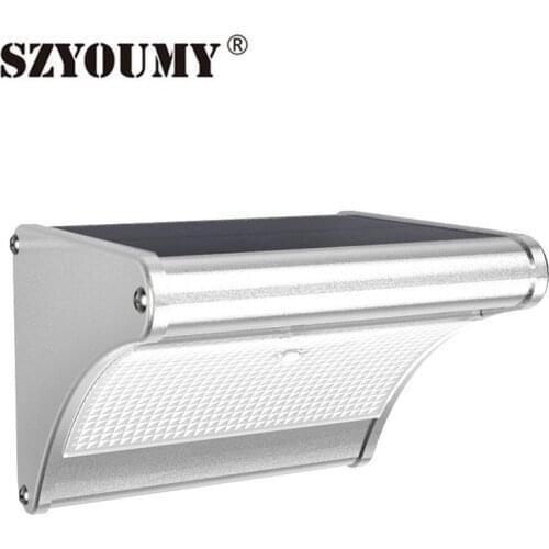 SZYOUMY Super Bright 24 Led Solar Light All Aluminum Radar Motion Sensor Outdoor Waterproof Security Lights