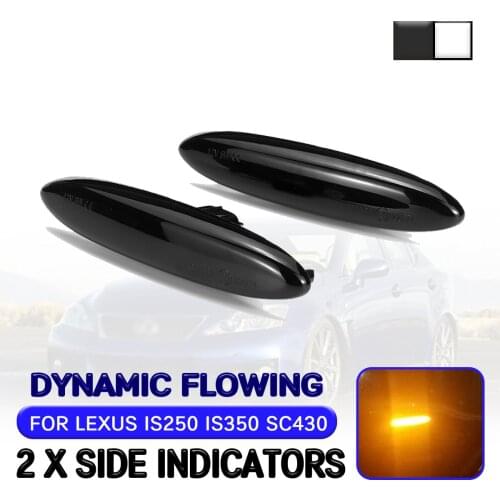 LED Dynamic Side Marker Light For Lexus IS250 IS350 SC430 E350 For Toyota Highlander Kluger Flowing Turn Signal Light Lamp