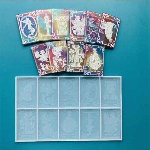 Resin Mold Silicone Taluo Mold for Resin Casting Silicone Epoxy Molds for DIY Personalized Taluo Card Games