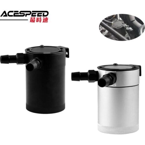 Universal Oil Catch Can Compact Baffled 2Port Aluminum Reservoir Oil Catch Tank Fuel Tank Parts Two hole breathable Kettle 400ml