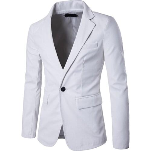 Japanese and Korean fashion mens new high-quality single button jacket blazer
