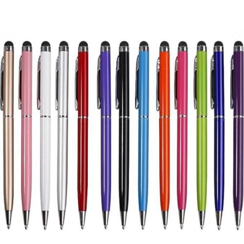 10pcs/lot Universal 2 In 1 Touch Screen Stylus Pens for IPad IPhone Samsung Tablet / All Mobile Phones /Tablet PC Ballpoint Pen