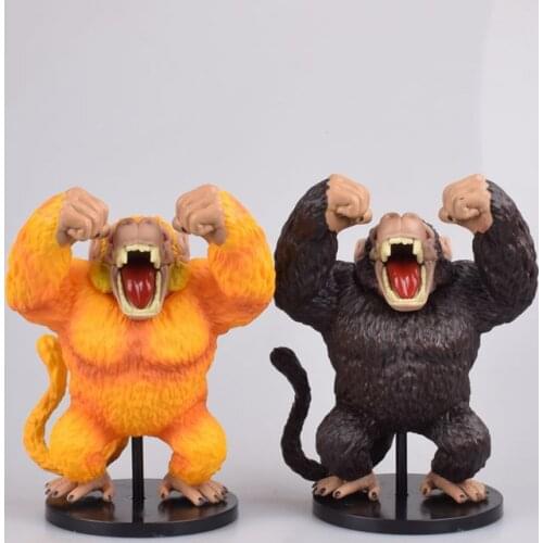 14CM Anime Dragon Ball GK Saiyan Gold Great Ape Son Goku Son Gohan Boxbox Handmade Model Presentative Gift for Children toy