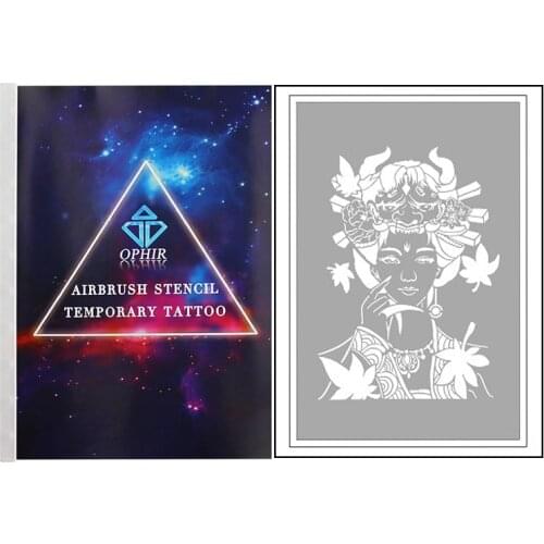 OPHIR 20 Patterns/Set Reusable Temporary Tattoo Stencil Template for Airbrush Body Painting Art STE117