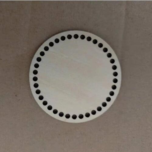 20pcs(10pcs 20cm and 10pcs 25cm) Natural Wood Basket Bottom For Crochet Round Wooden Stitch Base