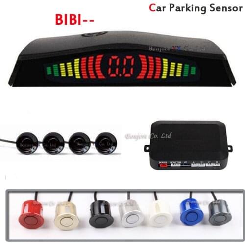 Koorinwoo Auto LED Monitor Car Parking Sensor 4 Sensors Backup Reverse Radar Alert Alarm security System Parking Assistance