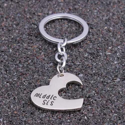 Keychain Gifts Fashion Big/Middle/Little Sis Keychain Sisters Friendship Keyrings Jewelry Gifts Jewelry Big/Middle/Little