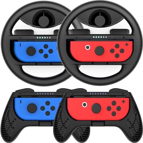NintendoSwitch Accessories Racing Steering Wheel Nintend Switch Handle Grips Nintendo Joycon Caps for Nintendo Switch NS Gamepad