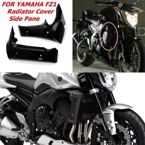 For Yamaha FZ1 2006 2007 2008 2009 2010 Motorcycle Black Radiator Cover Side Pane Motocross Radiator Cover