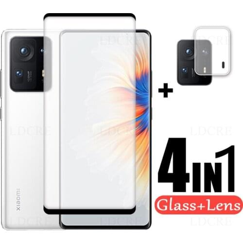 3D Full Curved Glue Glass For Xiaomi Mix 4 Glass Screen Protective Glass For Xiaomi Mix 4 Camera Lens Film For Xiaomi Mix 4