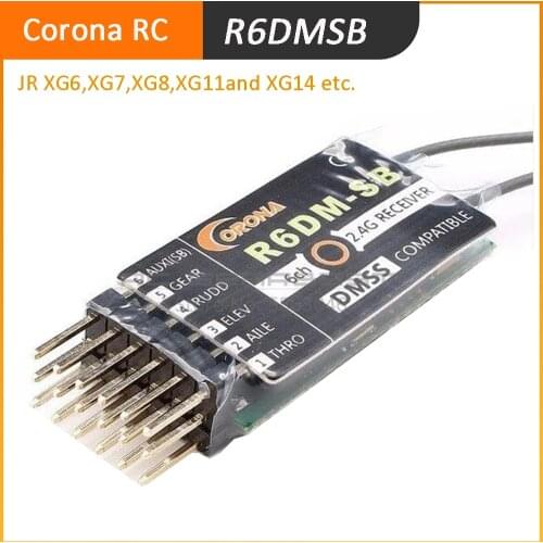 Corona R6DM-SB 2.4G JR DMSS Compatible receiver w/Sbus for XG6 XG7 XG8 XG11 XG14 transmitter