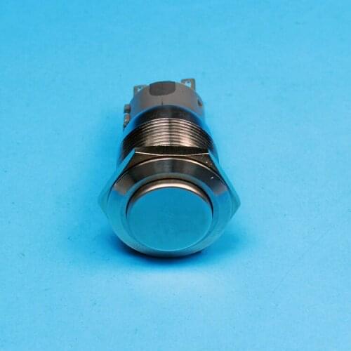 Pin terminal 19mm 1NO 1NC High round head momentary push button anti vandal switch