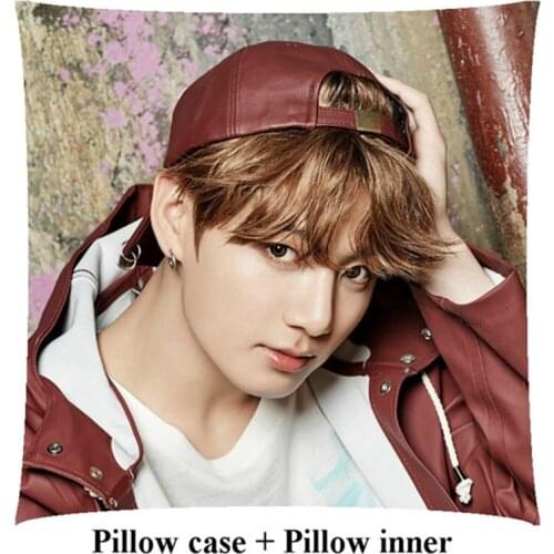 Woman kpop JungKook Square Pillow including inner girl