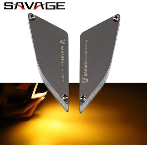 Invisible LED Blinker Light Turn Signals Indicator For DUCATI Panigale V4 V2 2018-2021 Motorcycle Accessories Mirrors Base Plate