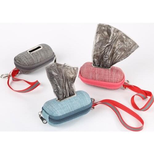 New Hot Sale Portable Pet Dog Poop Bag Dispenser Pick Up Bags Holder With Rope Cleaning Waste Garbage Box Outdoor Carrier