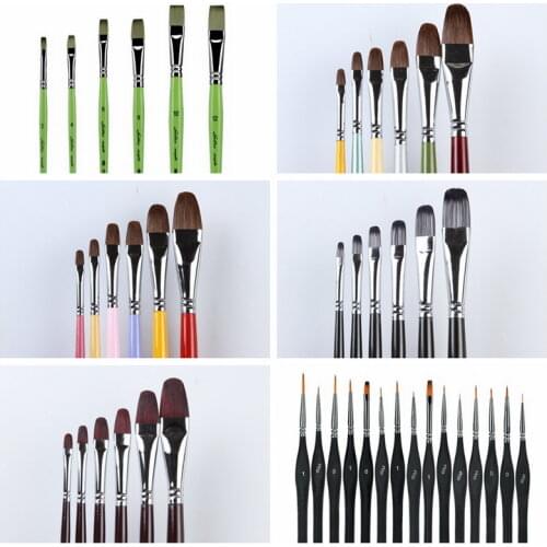 6Types For Choice Pro Artist Oil Paint Brushes Sets 6Pcs/set Oil Paint Brushes Sets best oil artist paint brushes set art