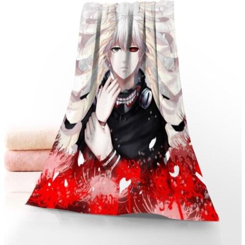 New Custom Tokyo Ghouls Towel Printed Cotton Face/Bath Towels Microfiber Fabric For Kids Men Women Shower Towels 70X140cm