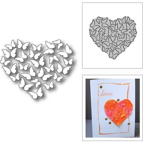 New Unique Butterfly Heart 2020 Metal Cutting Dies for DIY Scrapbooking Decoration and Card Making Embossing Craft No Stamps