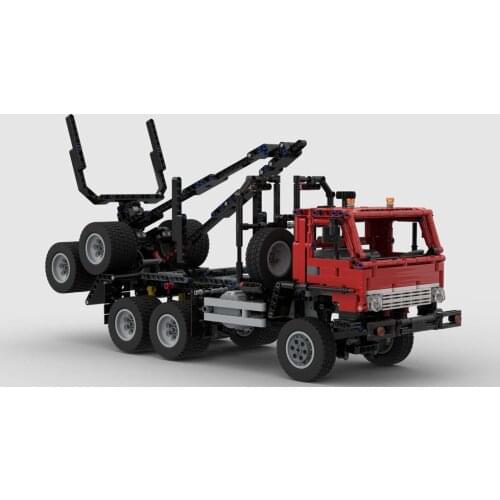 NEW Technology Building Block MOC-26856 Logging Truck RC Remote Control Small Particle Assembly Toy Model Boy Gift