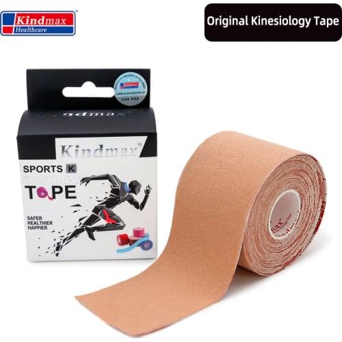 Kindmax Healthcare Cotton Elastic Athletic Kinesiology Tape, Adhesive Medical Bandage for Muscle Knee 5cmx5m Roll