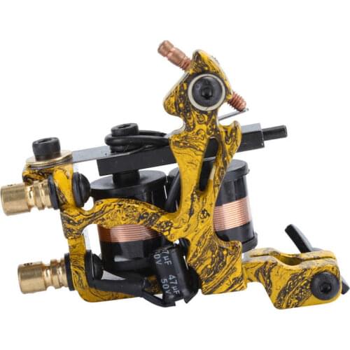 Alloy 10 Wrap Coil Tattoo Machine Portable Strong Motor Liner Shader Tattoo Machine Lightweight Frame Compact Size